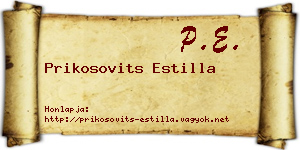 Prikosovits Estilla névjegykártya